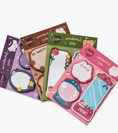 Cute Kawaii Sticky Note Set | Decorative Memo Pads for Stationery Lovers