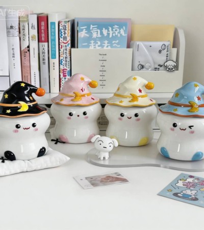 Halloween Cute Wizard Hat Ceramic Mug